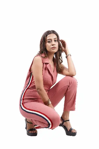 BODY FIT COLLARED JUMPSUIT