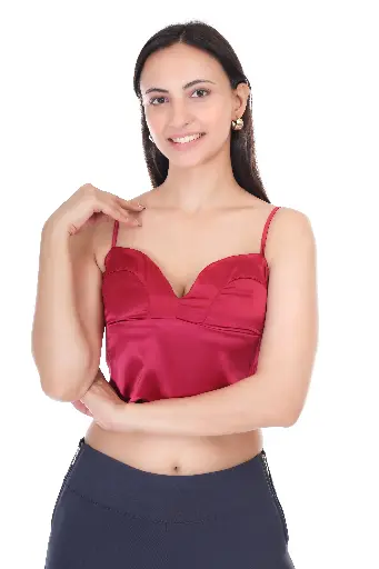 SOLID CAMISOLE CROPPED TOP