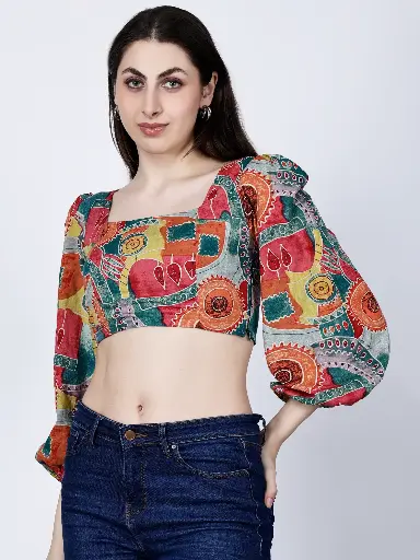 SQUARE NECK MULTI CROP TOP