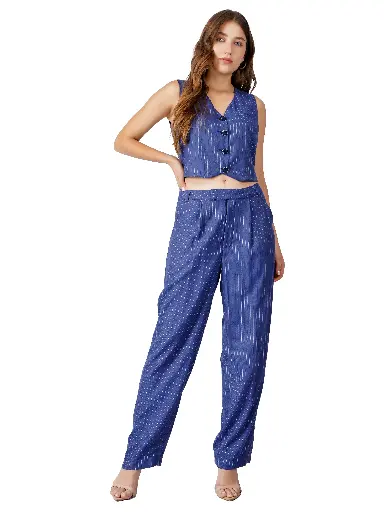 STRIPES&BOTTONED CO-ORD-SET