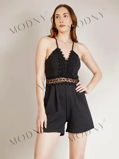 EMBROIDERED STRAPPY JUMPSUIT