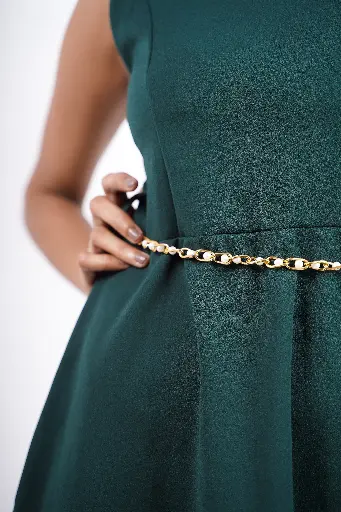PEARL BELTED MINI DRESS 